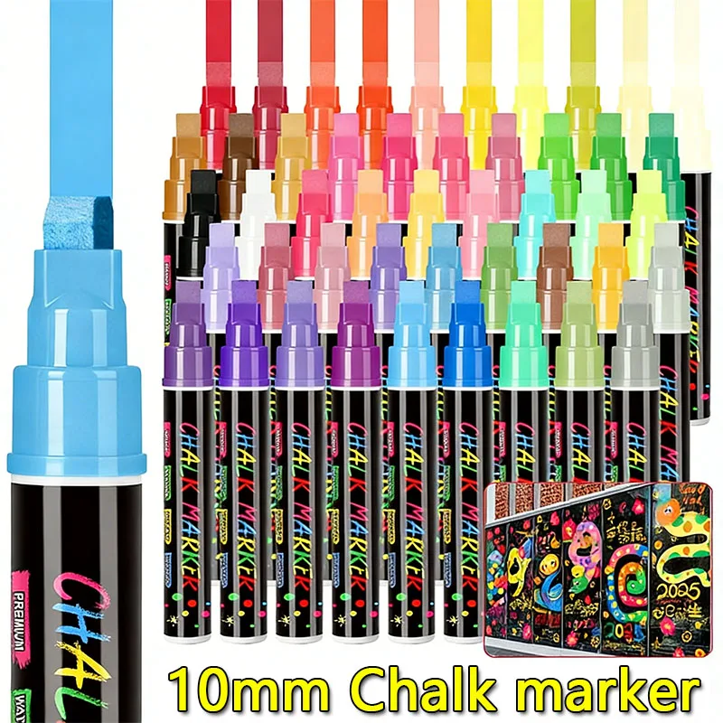

10MM erasable highlighter dust-free water-soluble liquid chalk non-dirty hands LED light board pen graffiti glass pen DIY marker