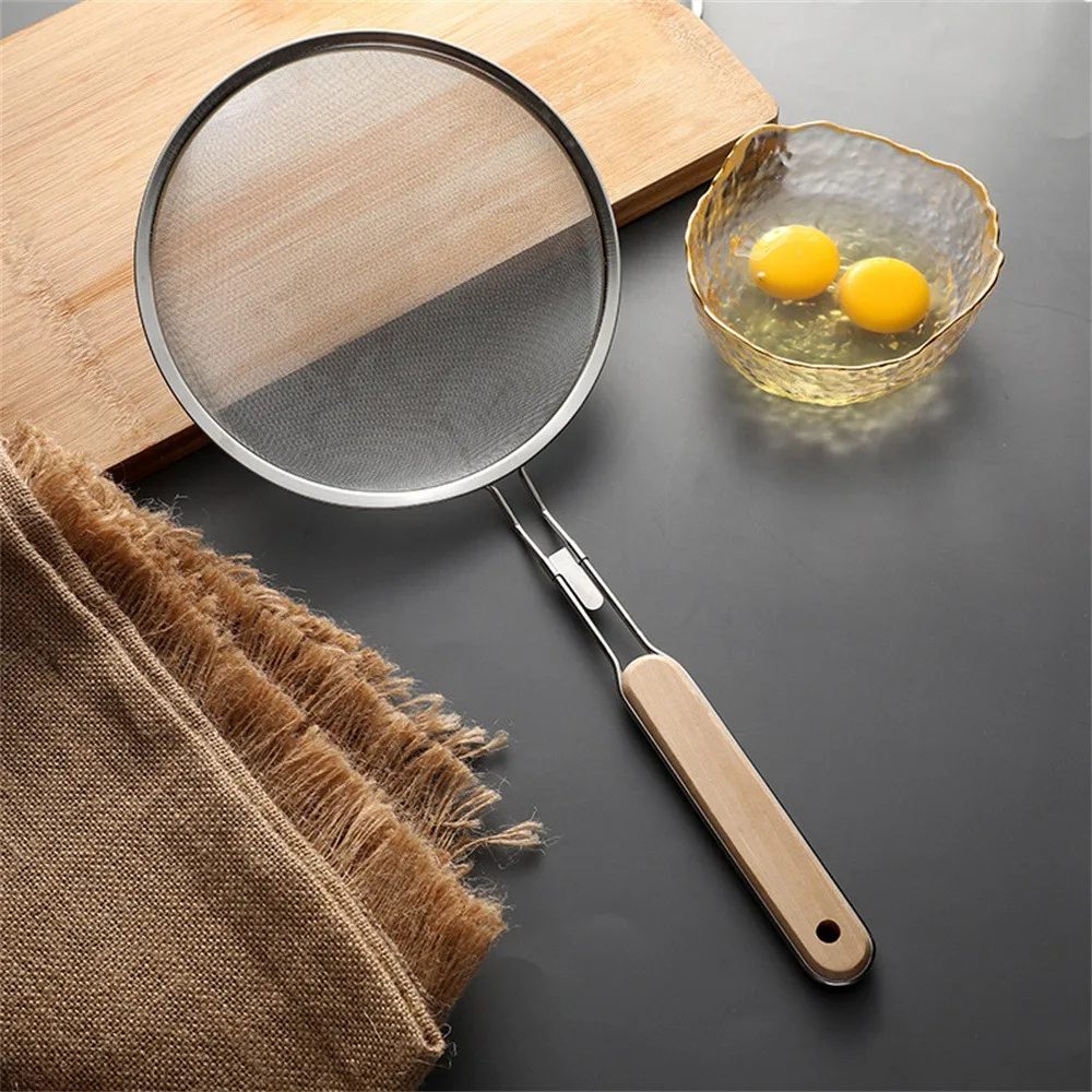 1~5PCS Handy Natural Wood Versatile Professional-grade Dumpling Extractor Durable High-grade Stainless Steel Strainer Natural