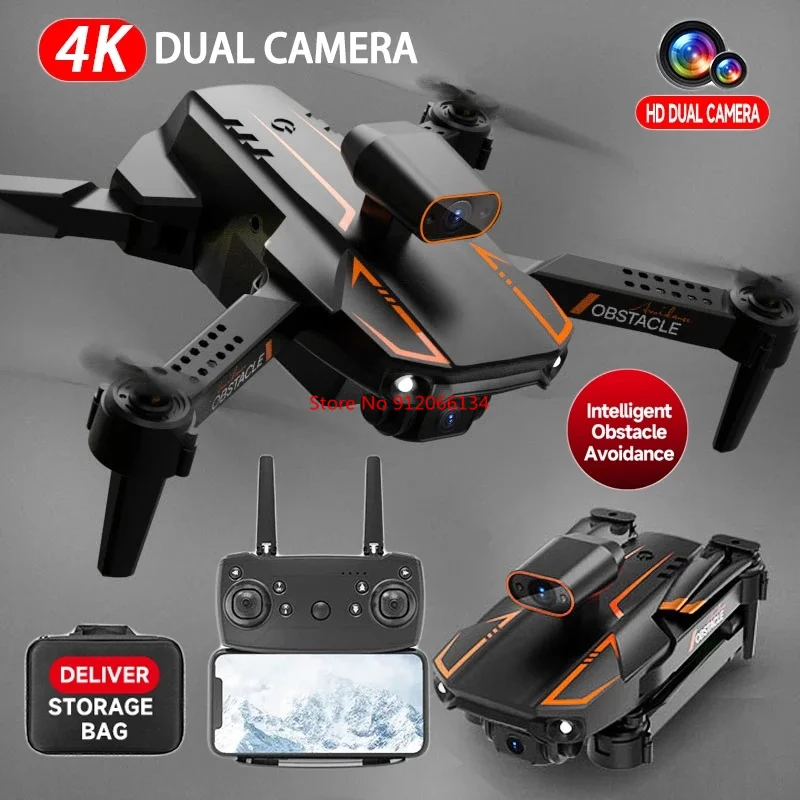 Mini 4K Three-Sided Obstacle Avoidance RC Quadcopter 2.4G Photo Follow Fixed Altitude Foldable WIFI FPV Remote Control Drone Toy