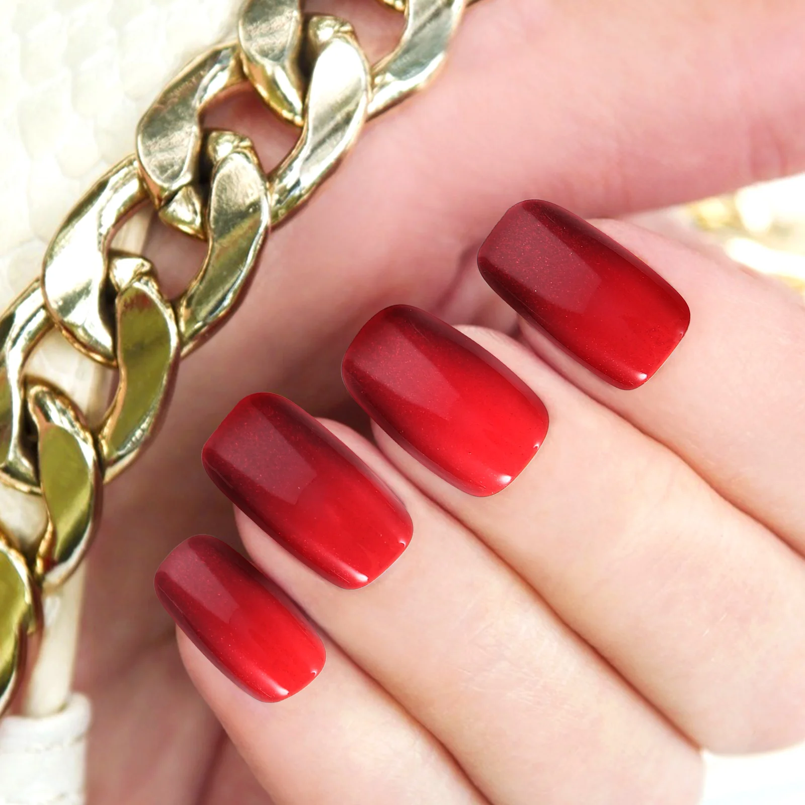 

24 pcs Cat Eye Press On Nails Fake Women False Short Ladder Artificial Manicure Nail Art Supplies Decorative Chic