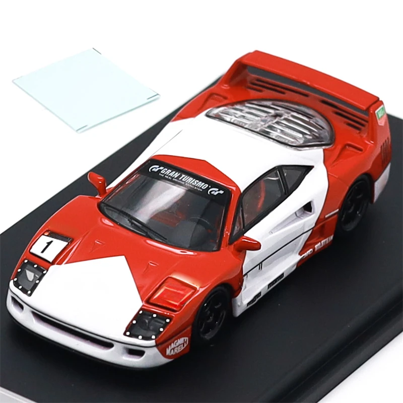 Findclassically 1:64 F40 red white / yellow Limited500 Diecast Model Car