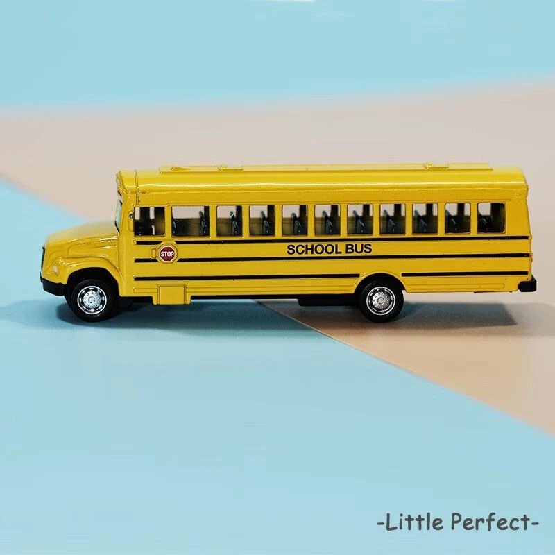 1/64 Diecast Alloy School Bus model Pull Back Car Toys boys for Children Gift Developmental toys