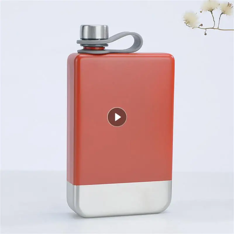 Two-color Paint Hip Flask Durable Convenient Army Green Red Small Flagon Flagon Safe Fashionable Matt Black Blue Hip Flask