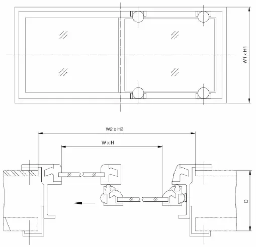 Marine Customized Aluminum Rectangular Sliding Window Marine Porthole Strong and High Quality