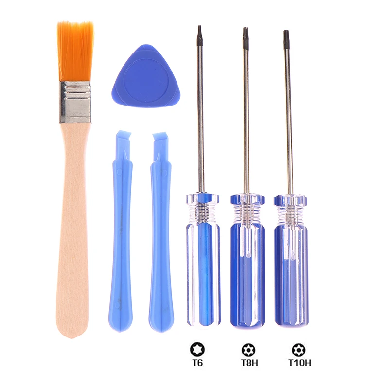 7Pcs/set Tamperproof Hole Repairing Opening Tool For Xbox One 360 PS3 PS4 PS5 Series Screw Driver Torx T6 T8 T10 Screwdriver