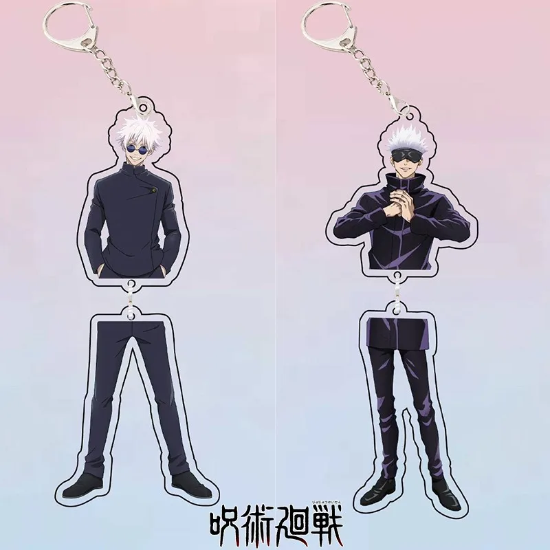 Jujutsu Kaisen Portachiavi Gojo Satoru Anime Ciondolo Divertenti Figure di cartoni animati Borsa in acrilico Decorazione Portachiavi per auto Charms Giocattoli per bambini