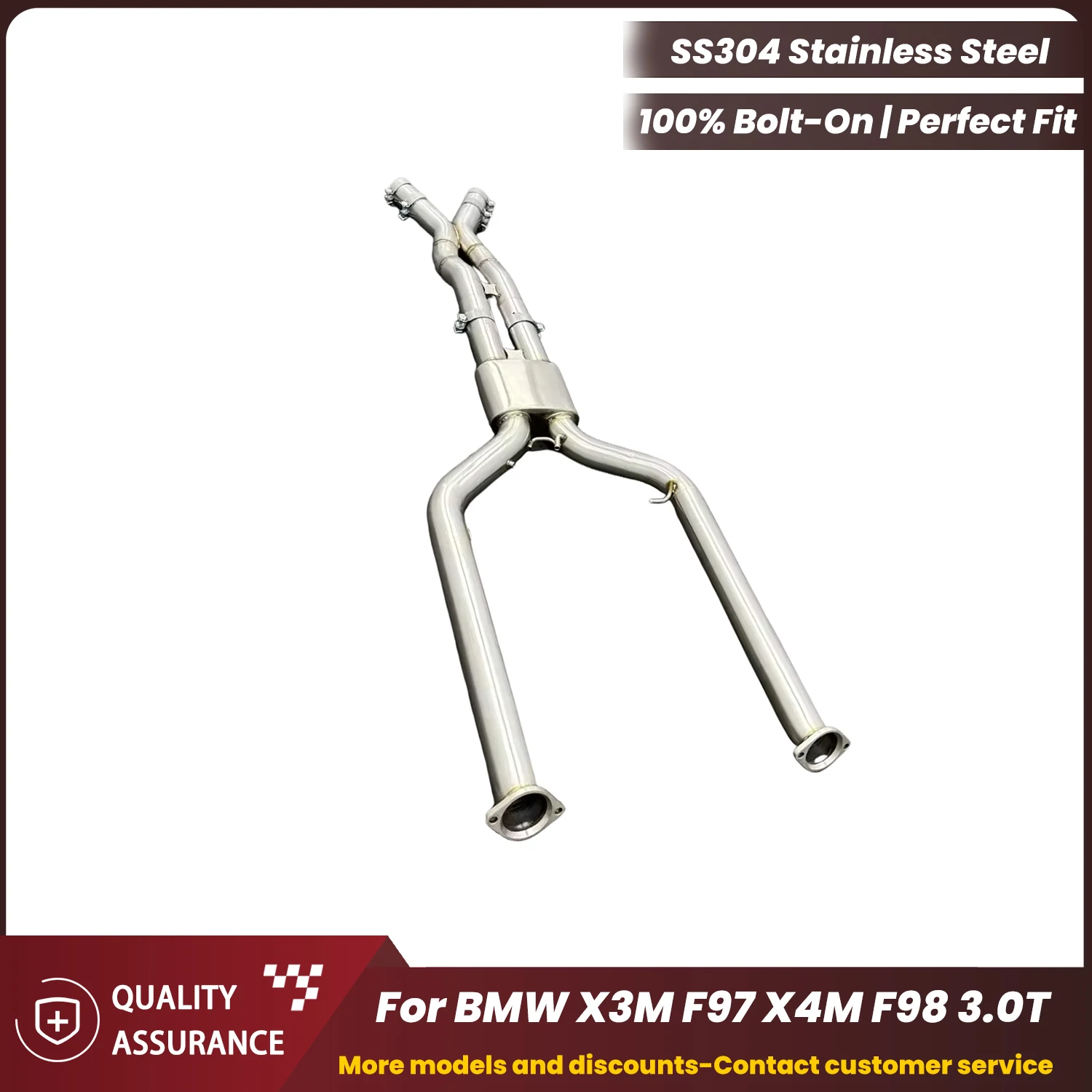 

ECCF Middle pipe Performance Upgrade for BMW X3M F97 X4M F98 3.0T Direct Fit Replacement with Sport Sound