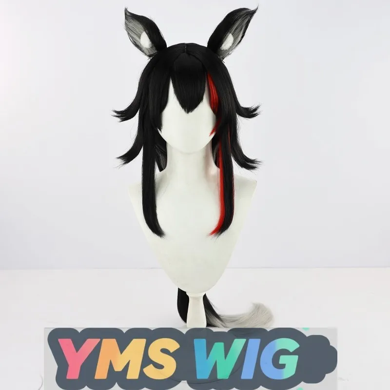 【YMS WIG】Hololive Virtual Idol VTuber Broadcaster Neta Wolf Girl Da Shen Miao Peruca Cosplay