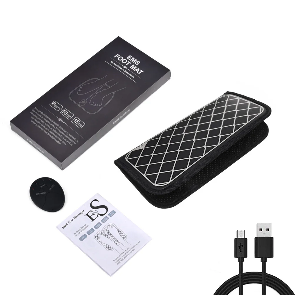 

1Pcs USB Electric Foot Massager Mat Foldable Durable Charging Pad for Home Office Relaxing Blood Circulation Black