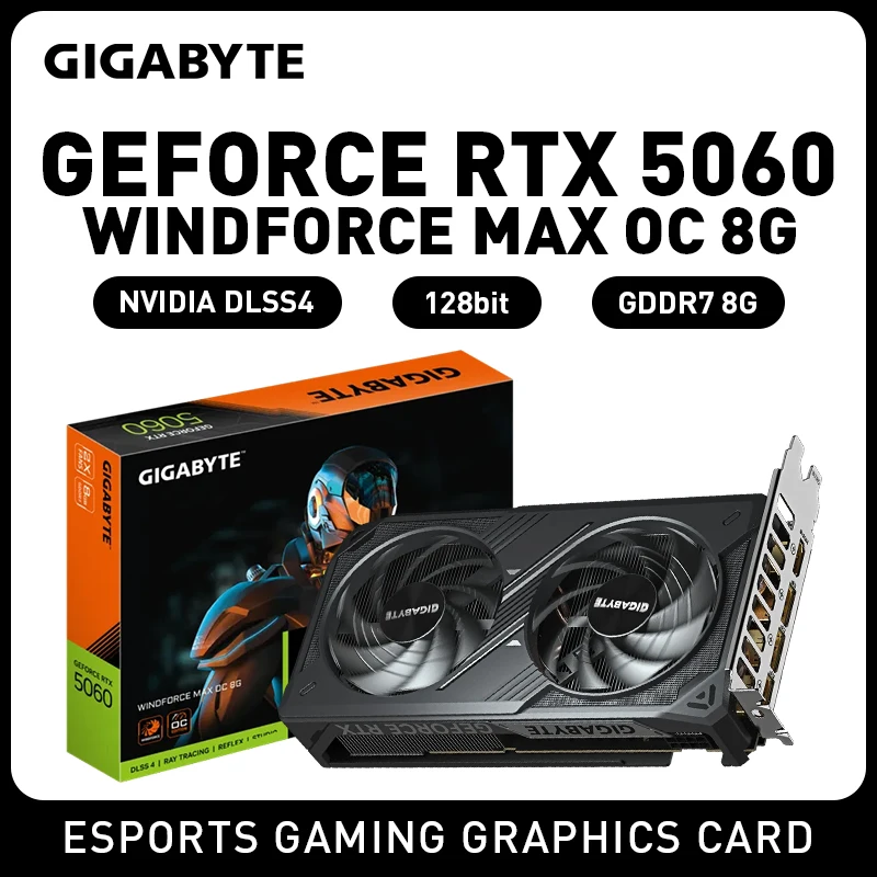 

Gigabyte RTX5060-8G MAX Gaming Graphic Card NVIDIA GeForce RTX 5060 28 Gbps 128Bit GDDR7 8Pin PCI Express 5.0‌ Desktop place de