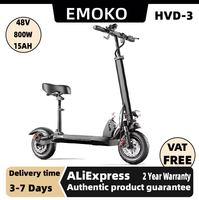 EMOKO HT-HVD-3 Electric Scooter 48V 15Ah Battery Escooter Roller 800W att Folding Electric Kick Scooter E-Scooter With Seat