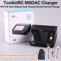 NEW ToolkitRC M6dac Dual Channel Smart Lipo Battery Charger Discharger AC 200W DC 350WX2 15A for 1-6S LiHV Lipo Battery PD 65W
