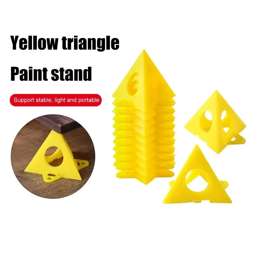 

10pcs Plastic Pyramid Stands Triangle Paint Lift Pad Feet Rack Mini Cone Paint Stands For Canvas And Door Risers Support Tools