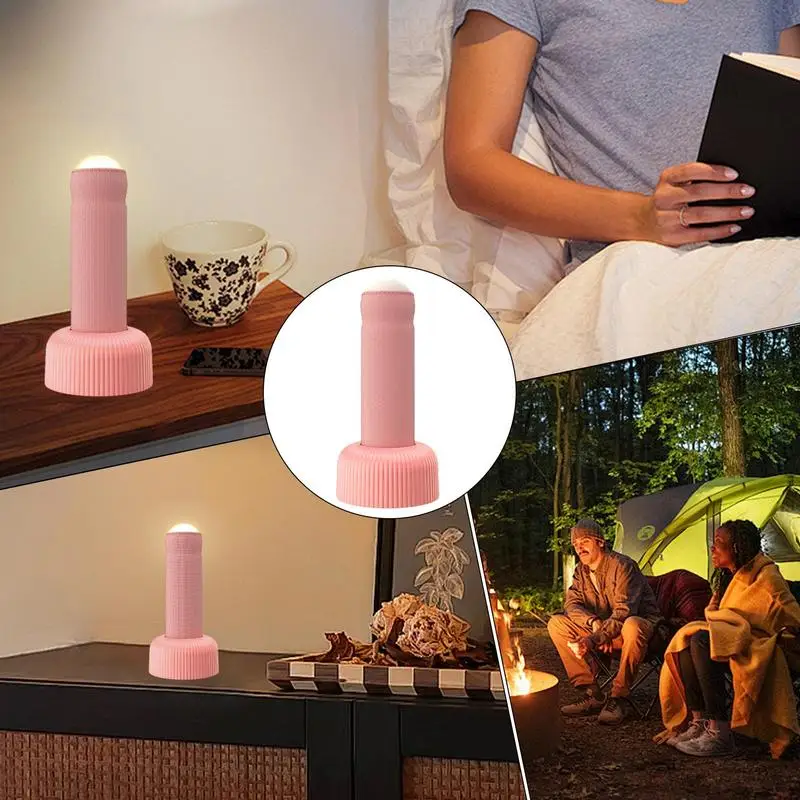 LED Night Light Rechargeable Column Shape Night Lamp 1200mAh Eye Protection Night Light Desk Table Lamp For Bedroom Living Room