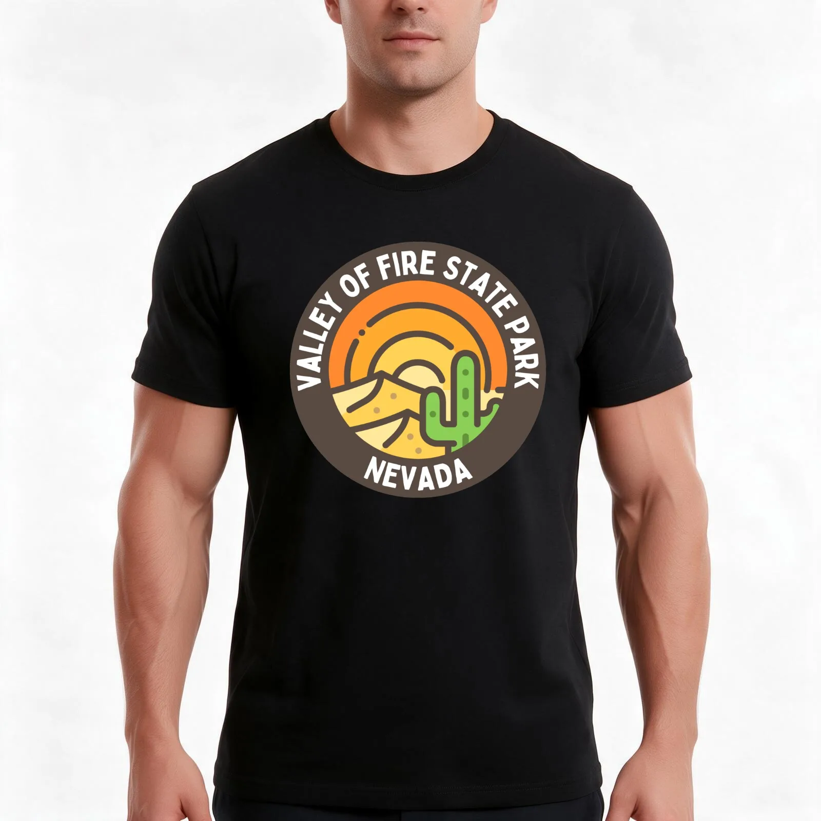 valley of fire state park Nevada desert mountain summer T-Shirt, Summer Casual Cotton Tee, Oversized Streetwear Tops
