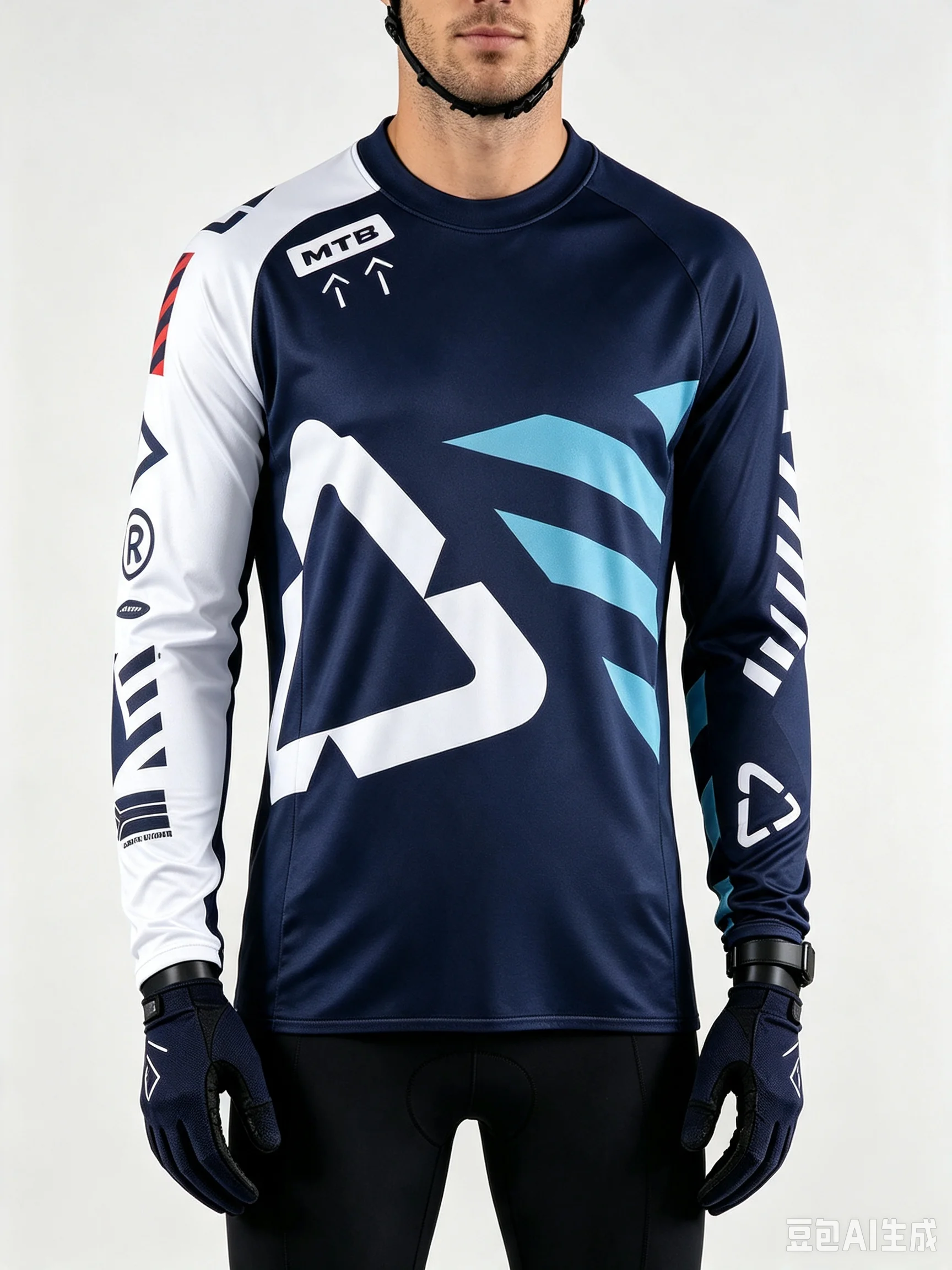 Herren Downhill-Anzug Radsport-Oberteil Mountainbike MTB Motocross Motorrad-Trikot Sportbekleidung Atmungsaktiv Schnelltrocknend Offroad-Fahrt – Detail 8