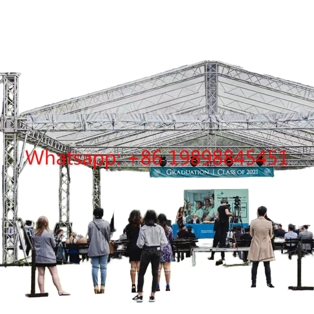 Hot Sale Modular Aluminum Stage Roof Truss System, 1000KG Load Capacity, Quick Installation For Outdoor Events