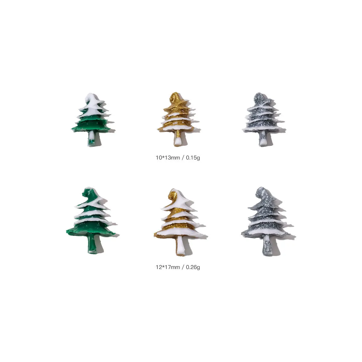 20pcs Mini Christmas Tree Nail Accessories Cartoon Resin 3D Xmas Tree Nail Diamond New Christmas Manicure Nail Art Charms