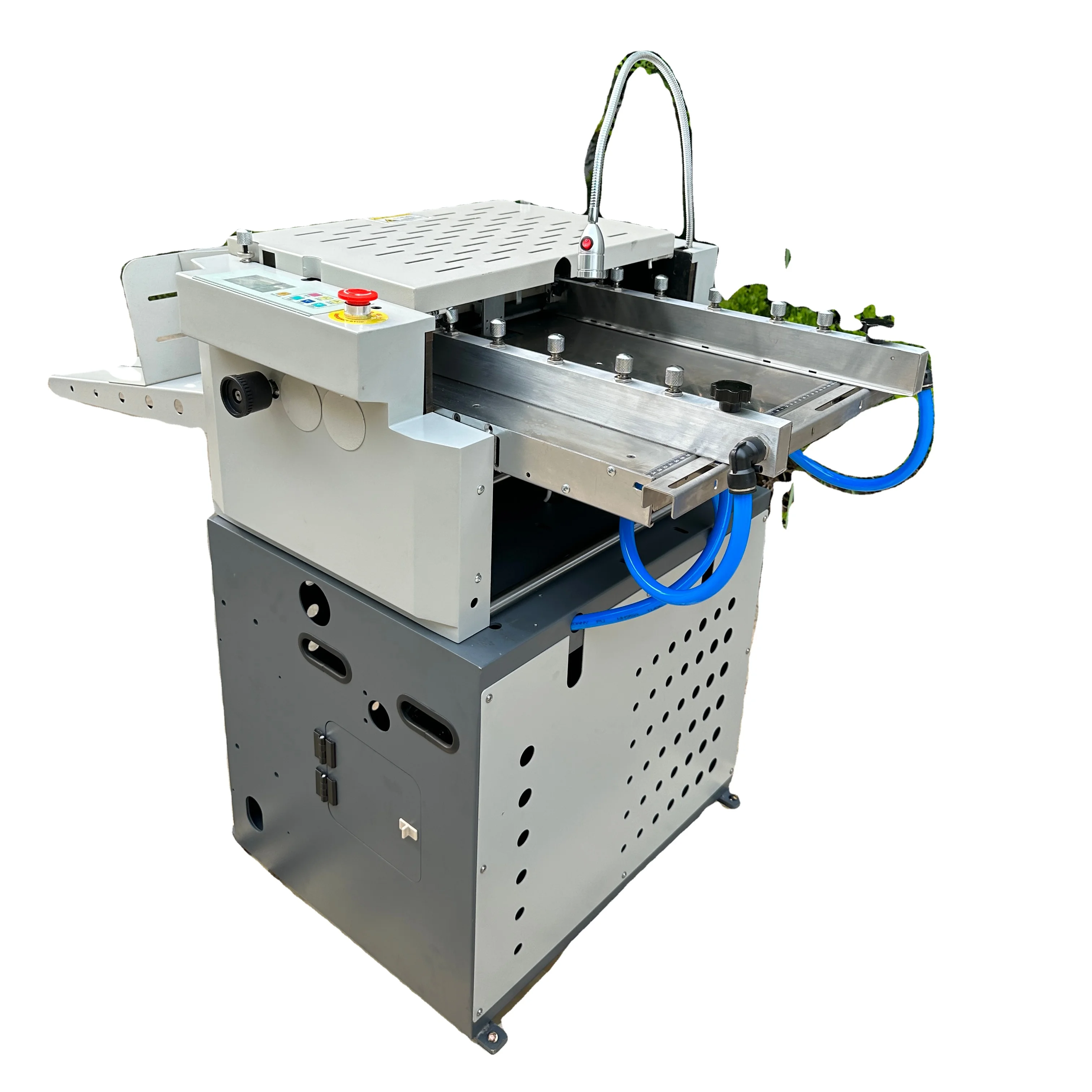 Automatic High Efficiency Creasing Machine with LED Display Chrome Steel Rollers Tungsten Blades for Self Adhesive Papers