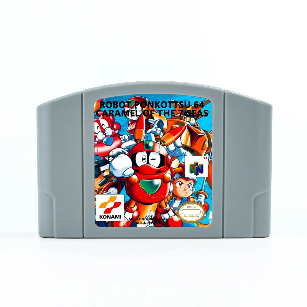 

Robot Ponkottsu Retro 64 - Caramel of the 7 Seas for Retro 64 Bit Game Cartridge USA Version NTSC FormatChidren Gift Gaming