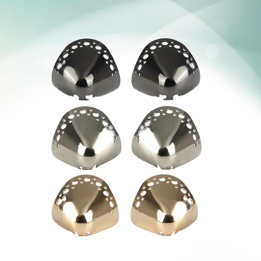 

3Pairs Metal Toe Protective Cover High Heel Protectors Durable Stylish for Bridesmaids Brides Graduation Party Gold Silver Black