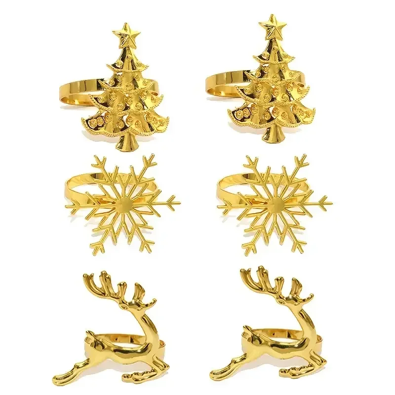 

Premium Metal Napkin Rings (Gold/Silver), Durable Table Accent for Home, Banquet & Festival Dining