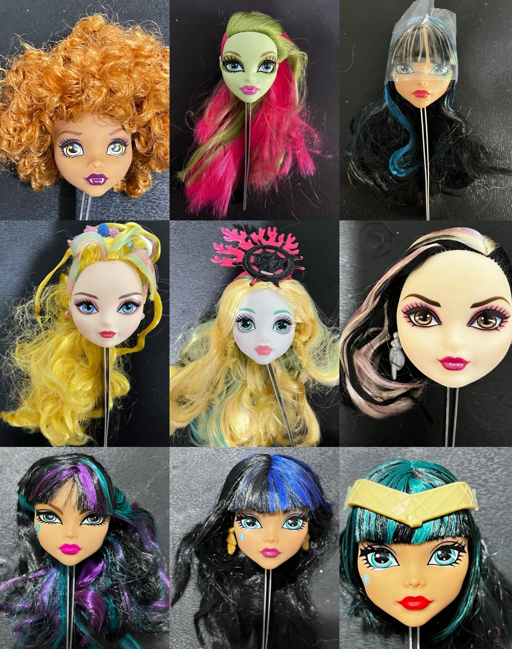 Rare Monsters High School Doll Head With Make-up DIY Toy Children Christmas Gift