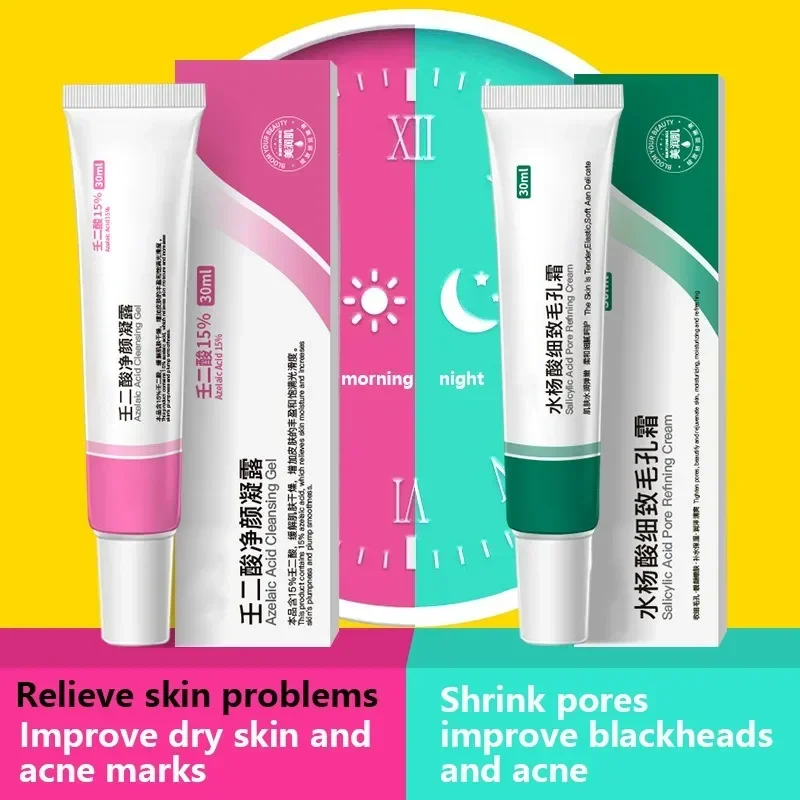 Get Rid of Closed Acne Blackheads Smooth The Skin Gel Moisturizing Shrinking Pores Improving Dry Skin Salicylic Acid Acne Cream