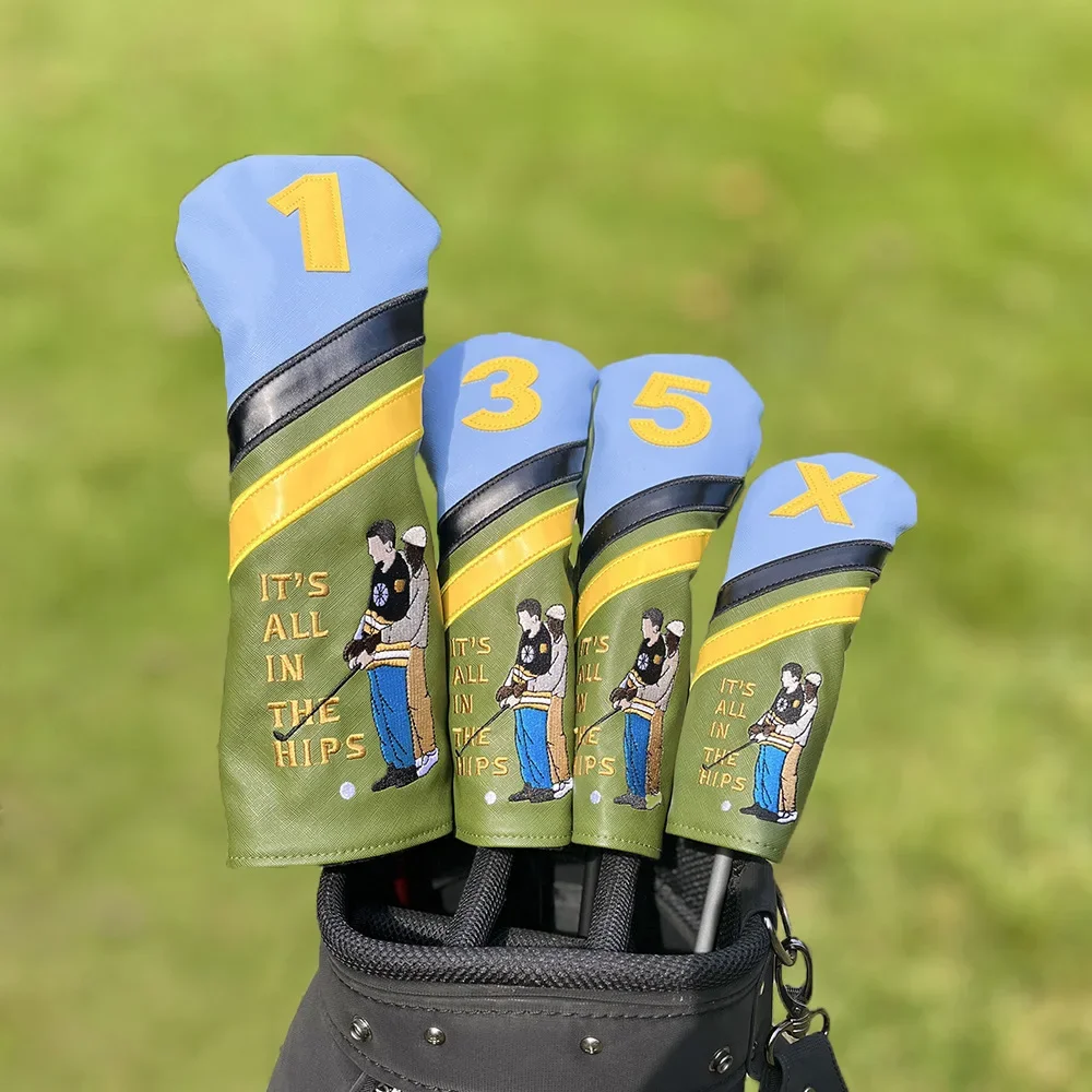

Creative Golf Driver Head Covers - Durable - Pattern Club Covers，with Swinging Figures