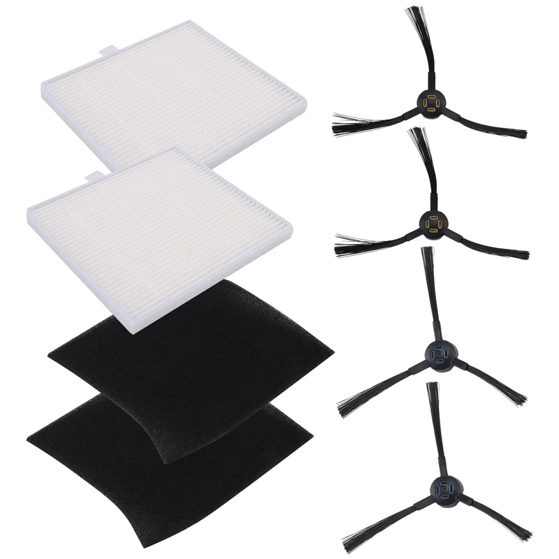 ABGR-อะไหล่ใช้งานร่วมกับสําหรับ Ilife V8S X750 X785 V80 หุ่นยนต์เครื่องดูดฝุ่น,ตัวกรอง Hepa,แปรงด้านข้าง