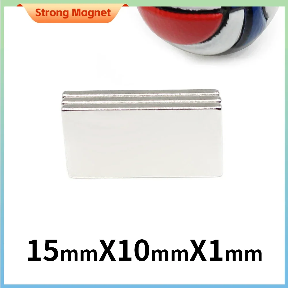 

5/10/20/50/100/200/300PCS 15X10X1mm Thin Block Powerful Strong Magnetic Magnets N35 Permanent Neodymium Magnets 15x10x1 15*10*1