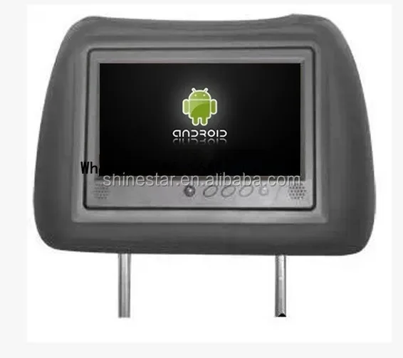 

IR body sensor 9 inch TFT LCD car cab taxi headrest 4G wireless network advertising touchscreen with APK software