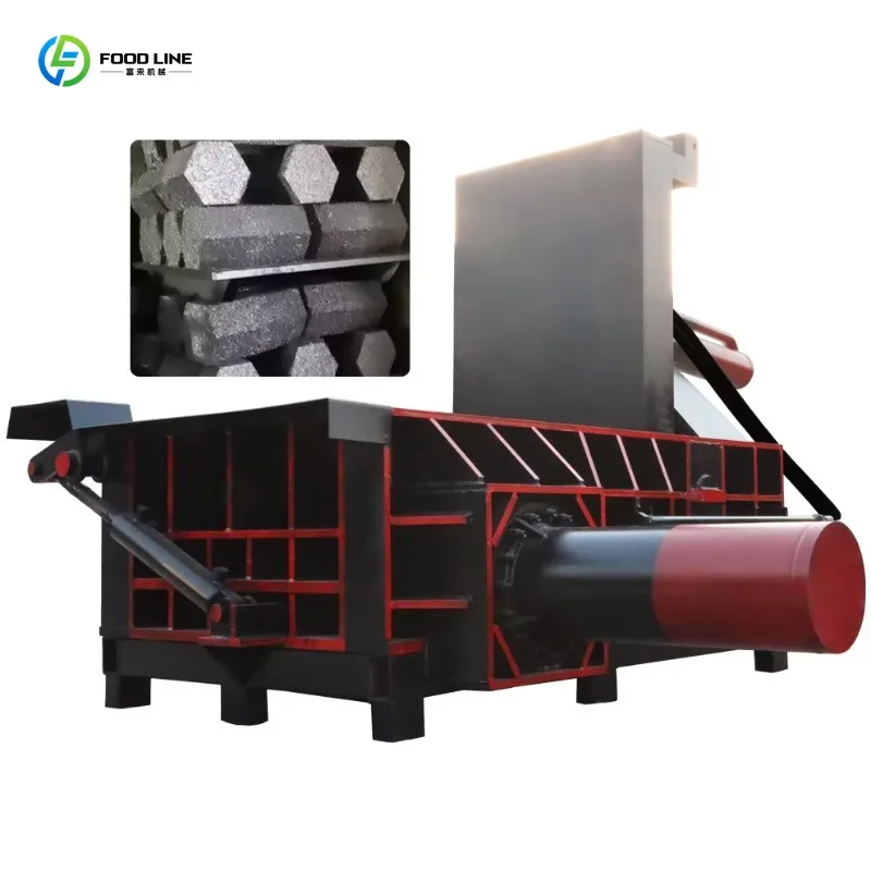 Customized Small Metal Briquetting Machine 125 Ton Hydraulic Press For Scrap Iron Scrap Steel Recycling