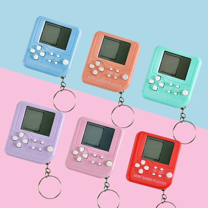 

Portable Retro Classic Macaron Colors toys pets Mini Handheld Game kids games electronics handheld brain game With Keychain