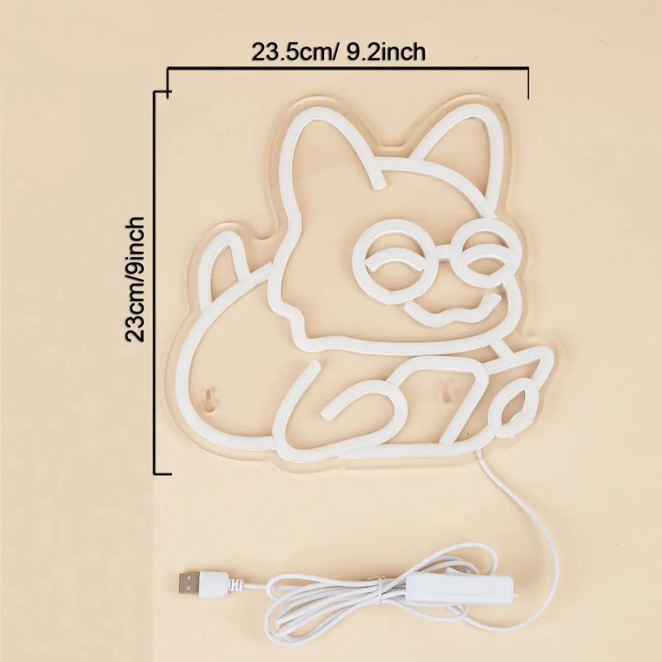 Chi-buy LED Neon little yellow cat USB Powered Neon Signs Night Light Suitable for Bedroom, Halloween, Thanksgiving, Chris
