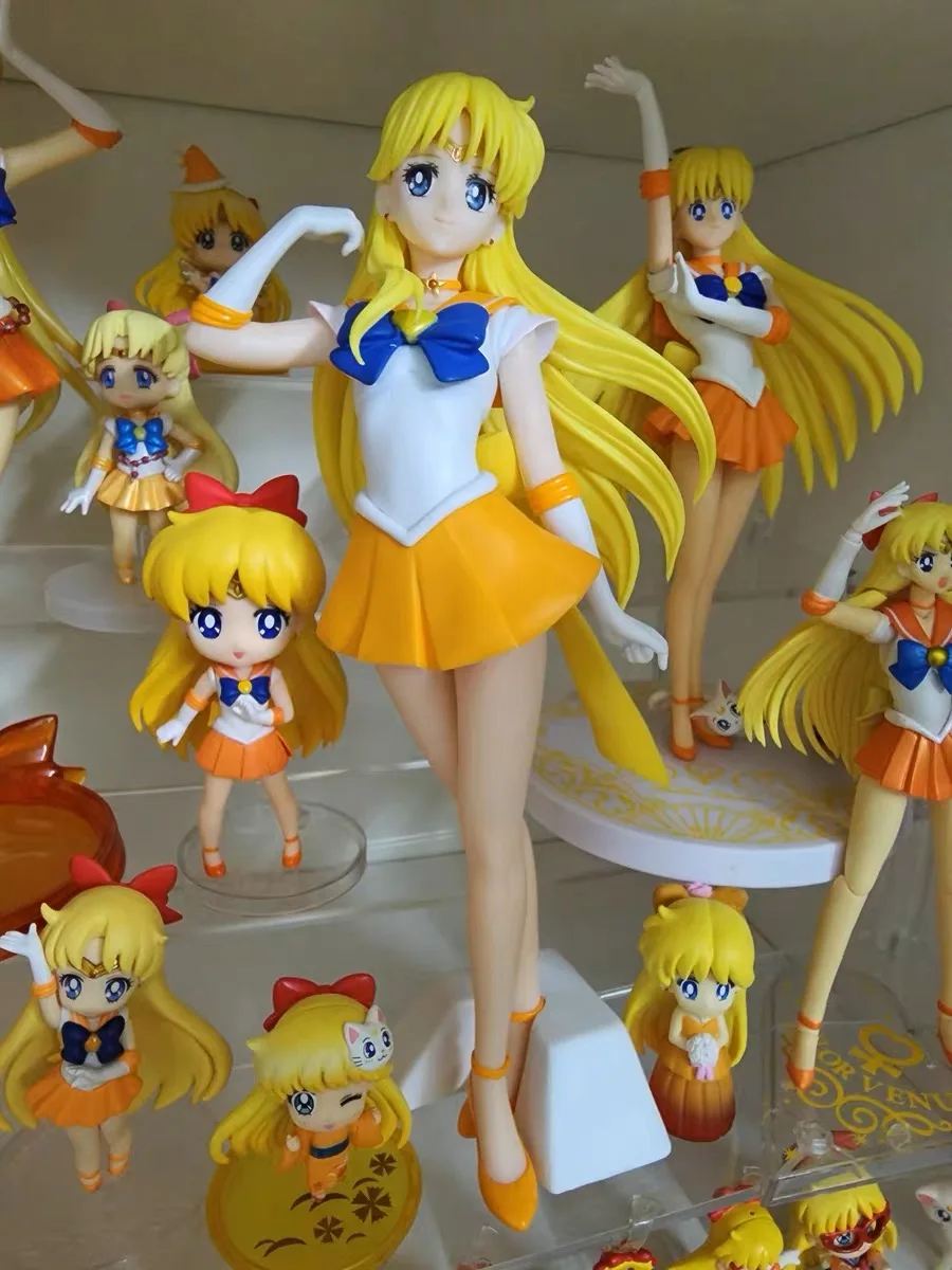 Anime Sailor Moon Eternal Figure Gliter&glamours Super Sailor Venus Pvc Action Figure Toys Collection Decoration Festival Gift