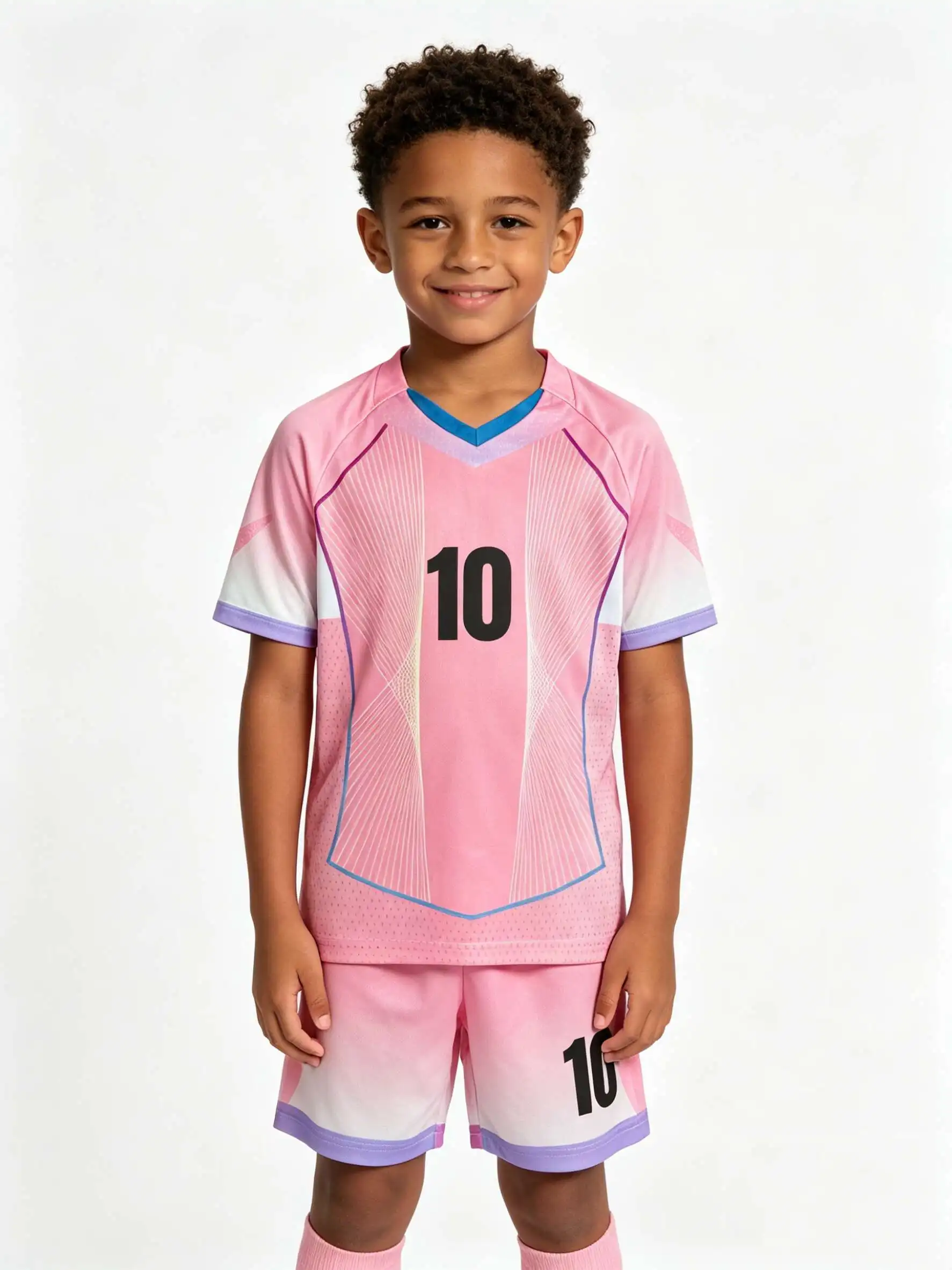 New 26/27 Unisex Blank Soccer 2‑Piece Set, Kids Adults Parent‑Child Kit, Custom No.1 7 8 9 10 for School Outdoor Team Sports