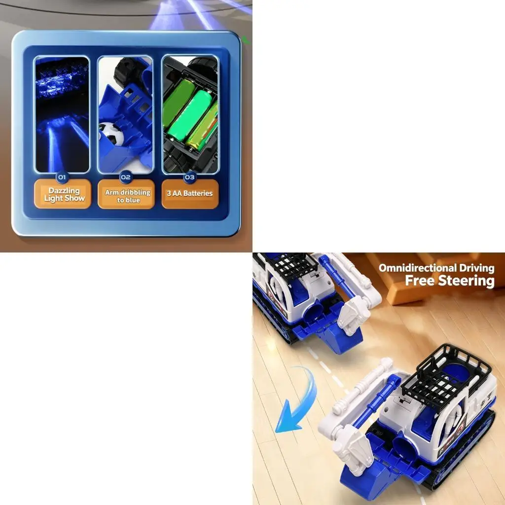 XXFE Construction Vehicle Toy Excavator for Kids with Light Up Tracked Base, Moving Digger Truck for Indoor Pretend Building