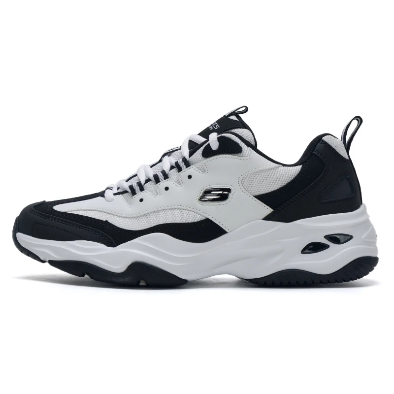 

Skechers Men's Shoes, Low-Top Sneakers with Thick Soles, Comfortable, Fashionable, Trendy, Retro Lace-Up Men's Training, Running, Casual Shoes 237226-Wbk