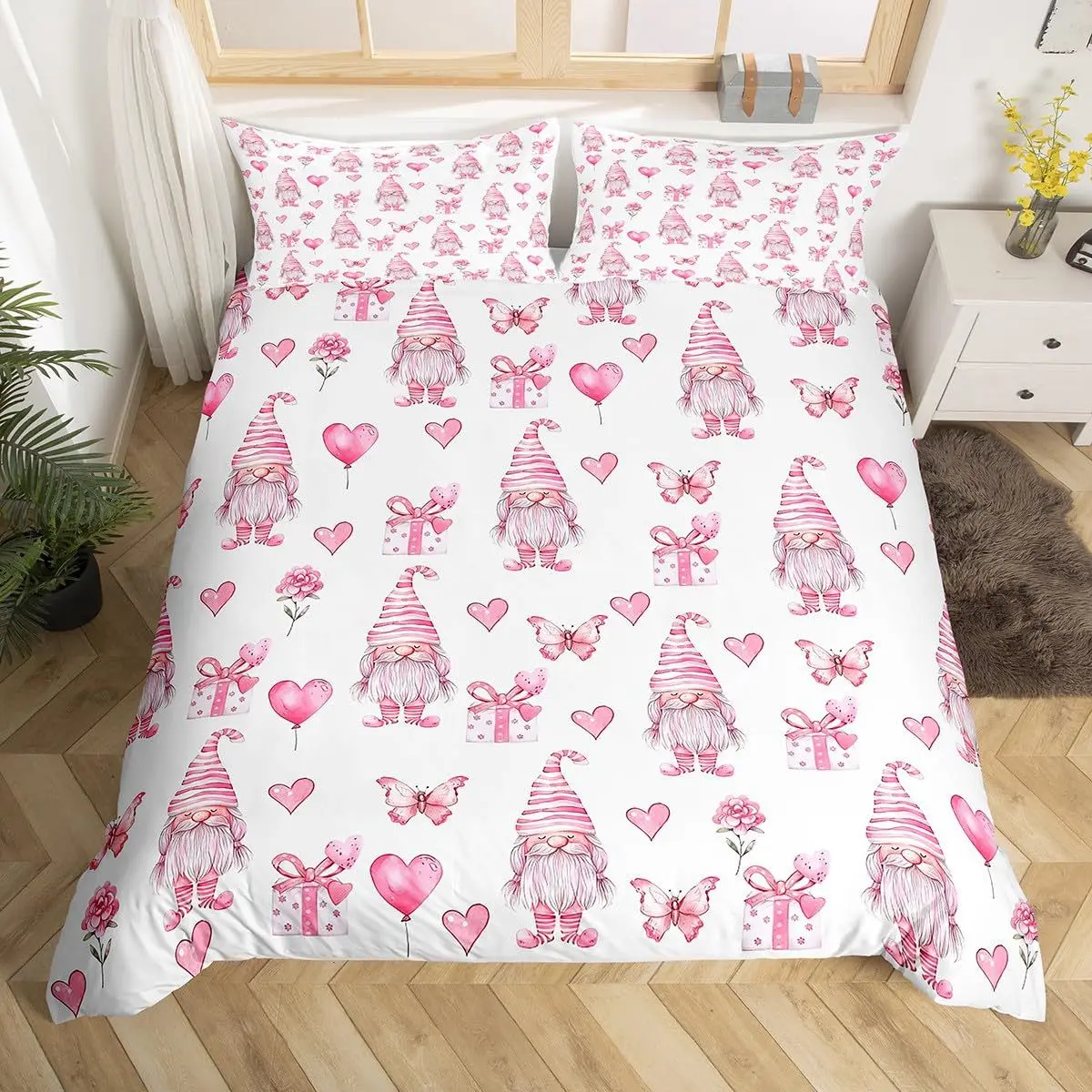 2/3pcs bedding set Digital Print Comfortable Duvet Cover for Home Bedroom Decoration, 1 Duvet Cover and 2pillowcase with Zippers