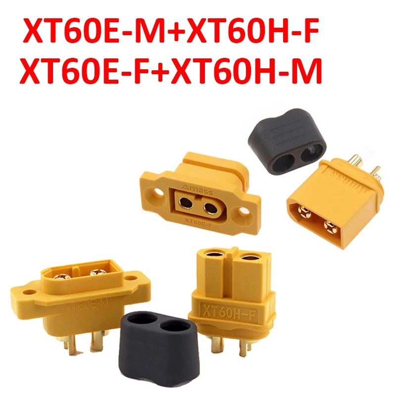 Amass XT60E & XT60H Model Airplane Battery Gold-Plated 30A High Current Safe Male Female Plug Connector