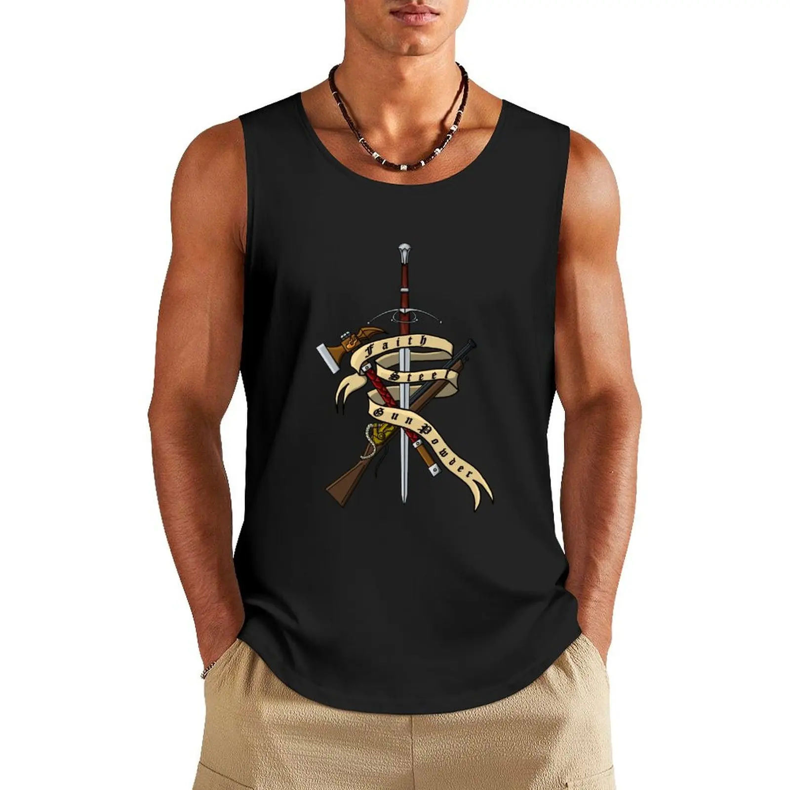 Faith, Steel, and Gunpowder Tank Top summer 2024 running shirt underwear summer clothes