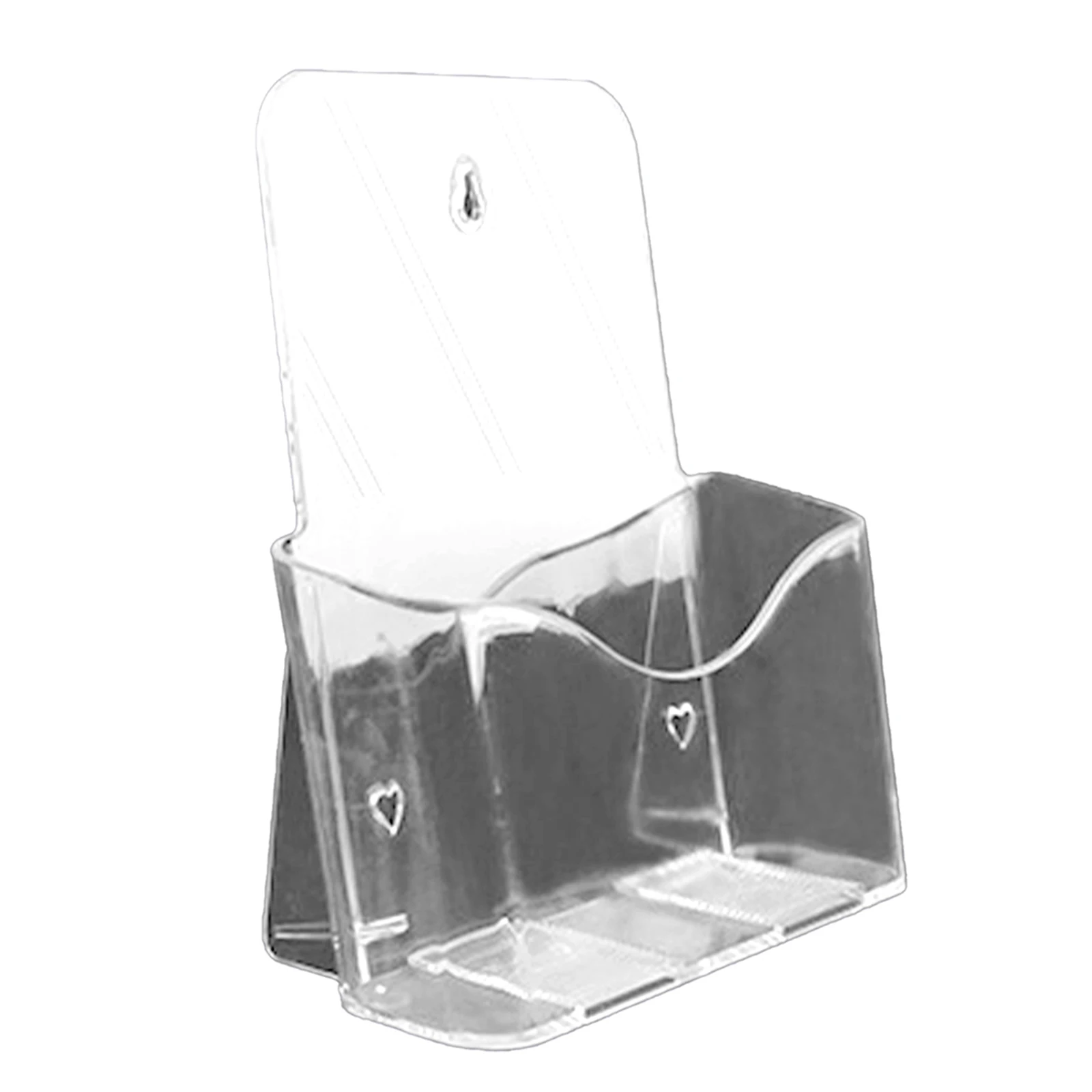 Slant Back Design Acrylic Brochure Holder Clear Display Stand Thick And Sturdy Widened Base Best Visual Effect