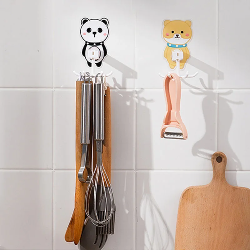 Kitchen Hook 360 Degrees Rotated Multi-Purpose Rotatable Rack Six-Claw Rack Organizer Space-Saving Spoon Hanger Accessories