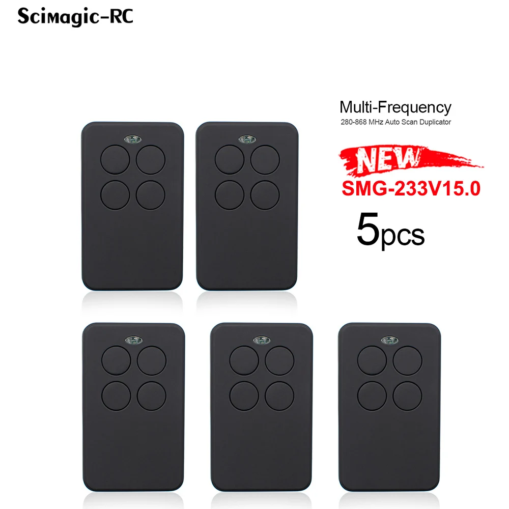 5pcs Scimagic-RC Garage Remote Control Multi Frequency 280-868MHz Duplicator Clone 433MHz 868.3MHz Command Transmitter