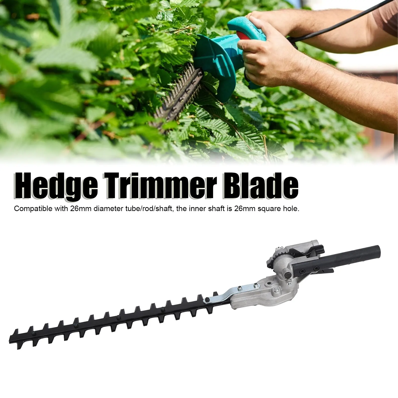 

Головка для обрезки живой изгороди, лезвие триммера для живой изгороди, 26 мм, насадка для лезвия триммера для живой изгороди, запасные части для кусторезов, садовые триммеры