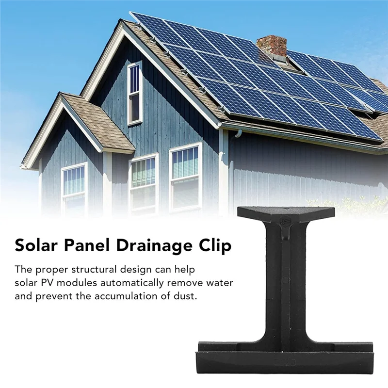 ABKJ-30PCS PV Modules Clips Black Clips For Water Drain Photovoltaic Panel Water Drain Clips