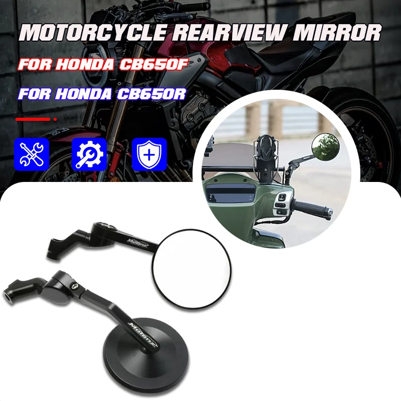 

cb650r For Honda CB650F CB650R CB750 CB1000R CB1100 CB1300 CB150R Universal Motorcycle Mirror Side Vintage CNC Rearview Mirror