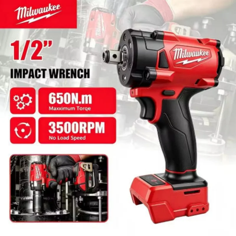 Milwaukee 1/2 Inch Cordless Brushless Impact Driver - Powerful Screwdriver Tool with Battery for Car & Truck Repair M18 Series