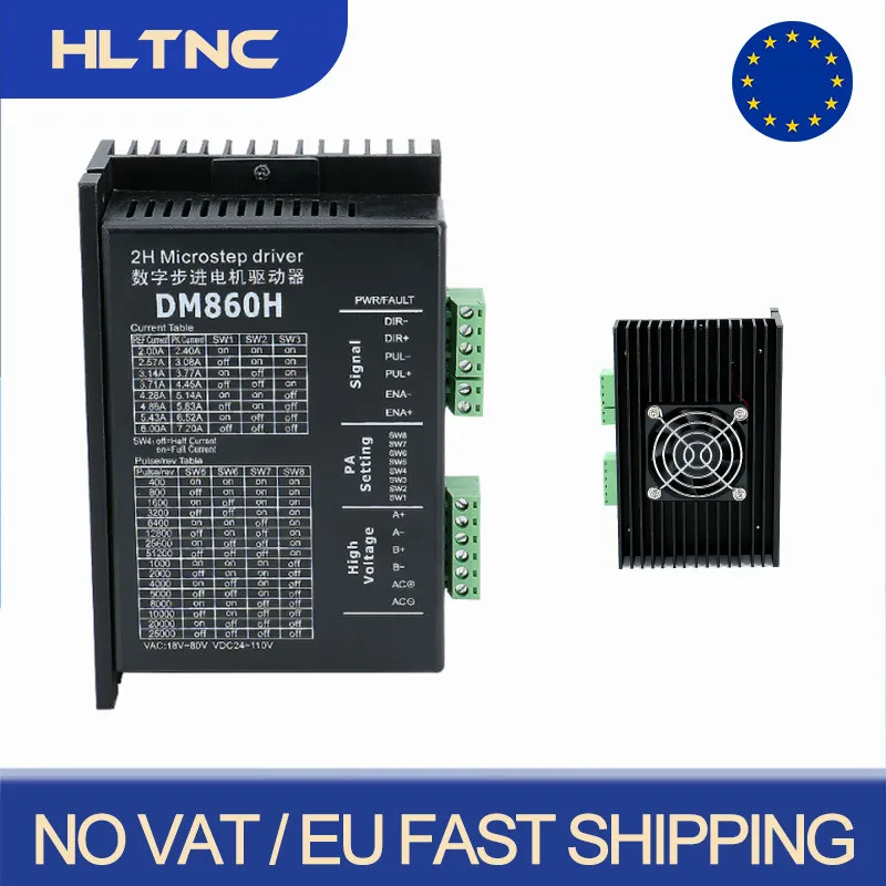 EU Shipped 6A Stepper Motor Driver Controller DM860H Microstep Brushless DC Stepper Motor for 57 86 Stepper Motor Nema23 Nema34